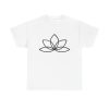 Minimalist Lotus Unisex T-Shirt - Yoga Zen Meditation Mindfulness Peace Calm Wellness