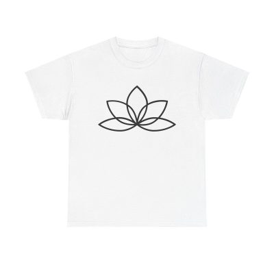Minimalist Lotus Unisex T-Shirt - Yoga Zen Meditation Mindfulness Peace Calm Wellness