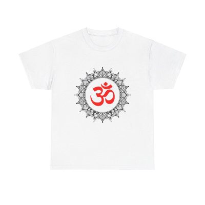 Om Mandala Symbol Unisex T-Shirt - Spiritual Yoga Chakras Hindu India Sanskrit Cool Art