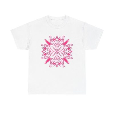 Pink Mandala Unisex T-Shirt - Cute Girly Trendy Boho Yoga Meditation Zen
