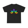 Rainbow Lotus Meditation Unisex T-Shirt - Yoga Zen Mindfulness Spiritual Healing Art