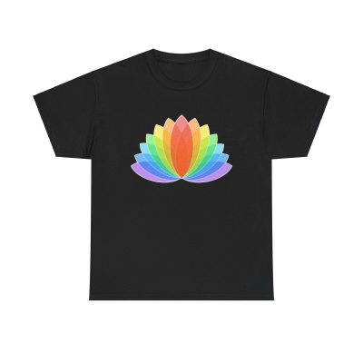 Rainbow Lotus Unisex T-Shirt - Yoga Meditate Zen Spirit Balance Chakra Colorful Vibrant
