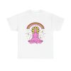 Rainbow Meditation Unisex T-Shirt - Yoga Spiritual Mindfulness Zen Peaceful Art Retro