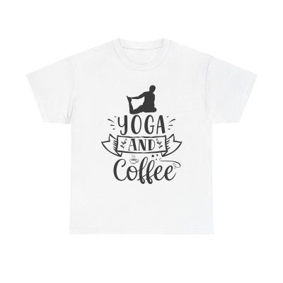 Yoga And Coffee Unisex T-Shirt - Fitness Workout Gym Zen Meditation Caffeine Lover