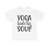 Yoga Heals The Soul Unisex T-Shirt - Zen Meditation Fitness Exercise Spiritual Quote