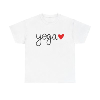 Yoga Heart Unisex T-Shirt - Fitness Workout Zen Meditation Mindfulness Lover Cute Art