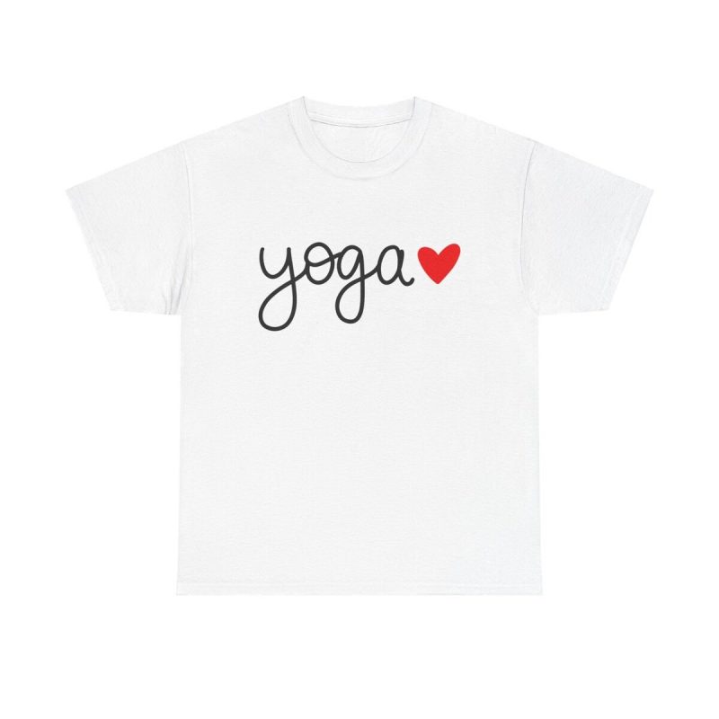 Yoga Heart Unisex T-Shirt - Fitness Workout Zen Meditation Mindfulness Lover Cute Art