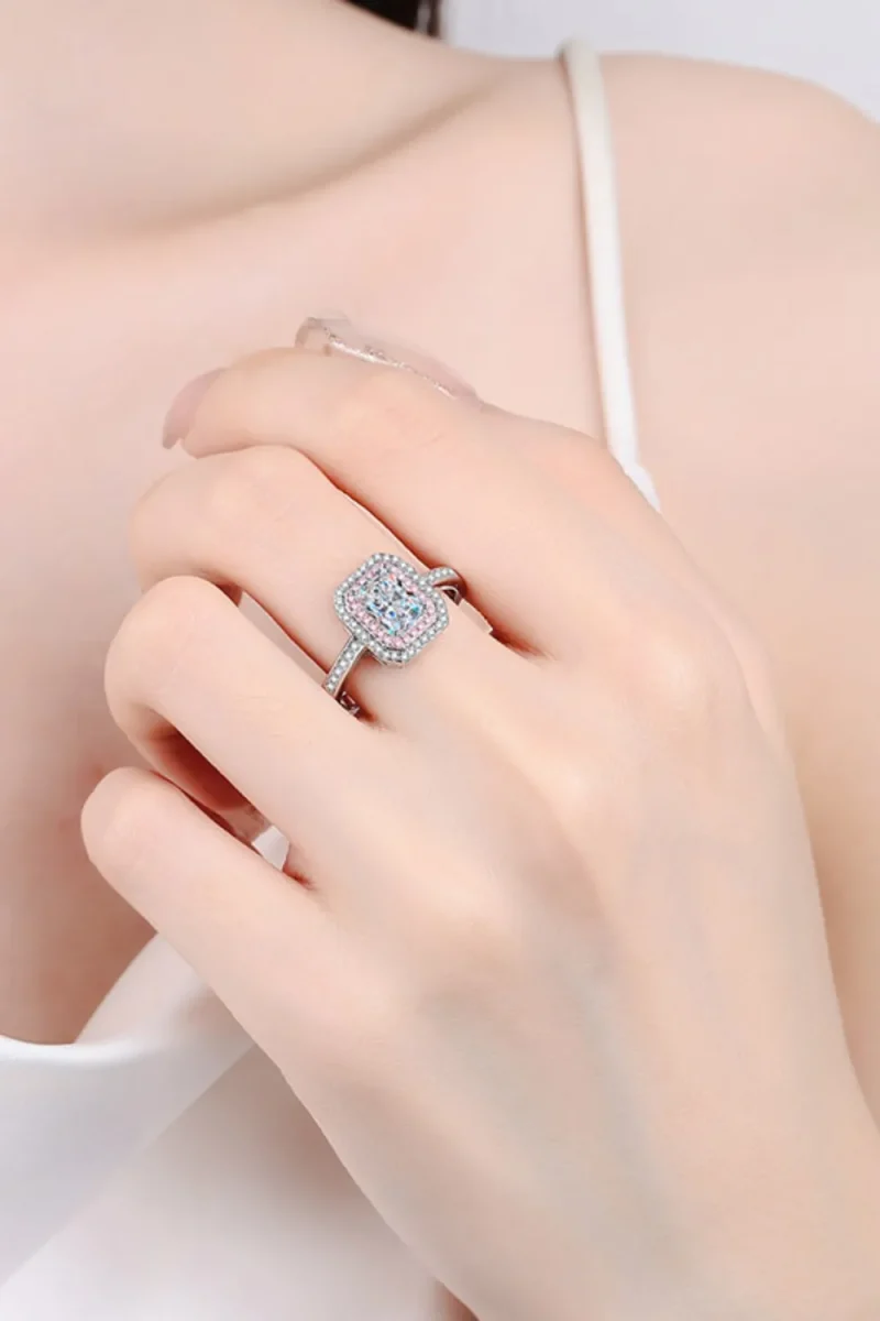1 Carat Moissanite 925 Sterling Silver Ring - Silver