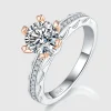1 Carat Moissanite 925 Sterling Silver Ring - Silver