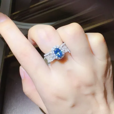 1 Carat Moissanite Zircon 925 Sterling Silver Ring - Silver