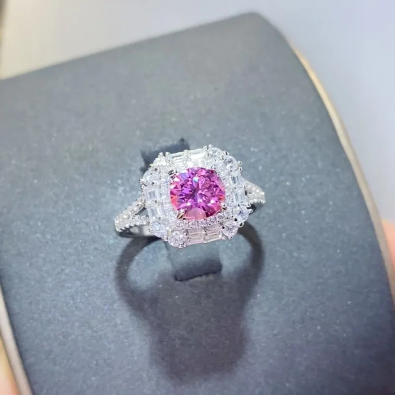 1 Carat Moissanite Zircon 925 Sterling Silver Ring - Silver