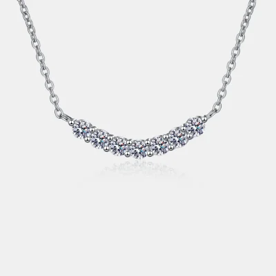 1.4 Carat Moissanite 925 Sterling Silver Necklace - Silver