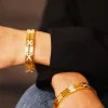 18K Gold-Plated Czech Diamond Bracelet - Gold