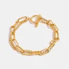 18K Gold-Plated Stainless Steel Chain Bracelet - Gold