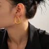 18K Gold-Plated Twisted Earrings - Gold