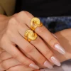 18K Gold-Plated Twisted Ring - Gold