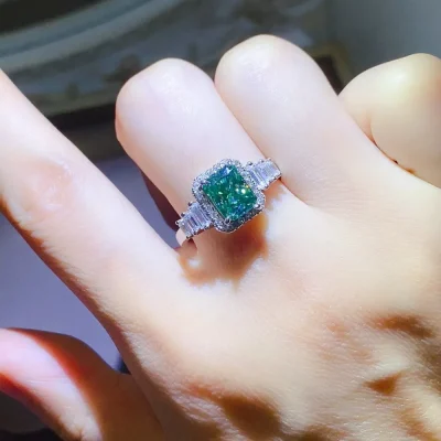 2 Carat Moissanite 925 Sterling Silver Ring - Silver