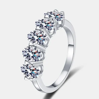 2.5 Carat Moissanite 925 Sterling Silver Ring - Silver