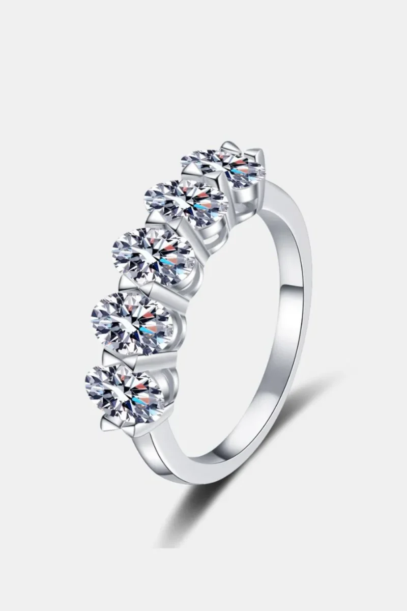 2.5 Carat Moissanite 925 Sterling Silver Ring - Silver