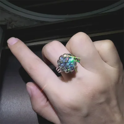 3 Carat 925 Sterling Silver Moissanite Ring - Silver