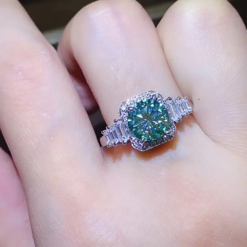 3 Carat Moissanite 925 Sterling Silver Ring - Silver