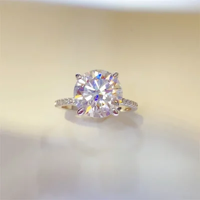5 Carat Moissanite 925 Sterling Silver Ring - Silver