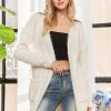 Comfy Fuzzy Sweater Cardigan - Ivory