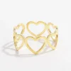 925 Sterling Silver Heart Ring - Gold