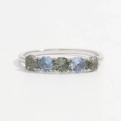925 Sterling Silver Rhinestone Ring - Silver