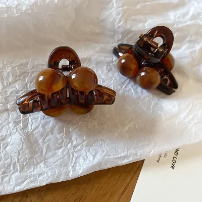 Acrylic Hair Claw Clip - Brown