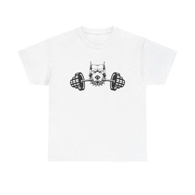 Alpha Lift Unisex T-Shirt - Gym Workout Bodybuilding Strength Powerlifting Dog Pitbull