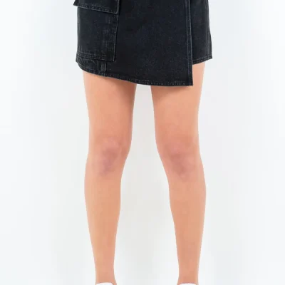 Cargo Pocket Mini Skort - Black