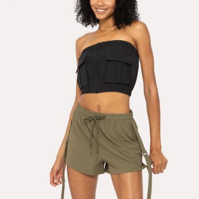 Cargochic Ribstop Tube Top - Black