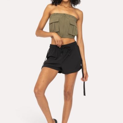 Cargochic Ribstop Tube Top - Ivy Green