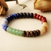 Contrast Natural Stone Bead Bracelet - Style A