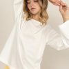 Crew Neck Long Sleeve Tee - Off White