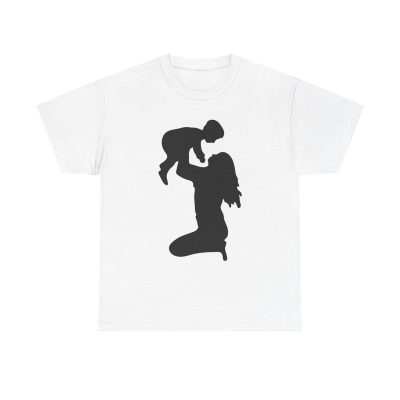 Cute Mother And Child Silhouette Unisex T-Shirt - Mom Mommy Day Affection Son Boy Love