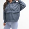 Drift Burnout Fleece Snap Hoodie - Deep Ocean