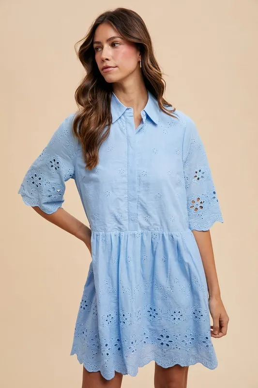 Embroidered-Scallop-Edge-Detail-Mini-Shirt-Dress-Sky-2