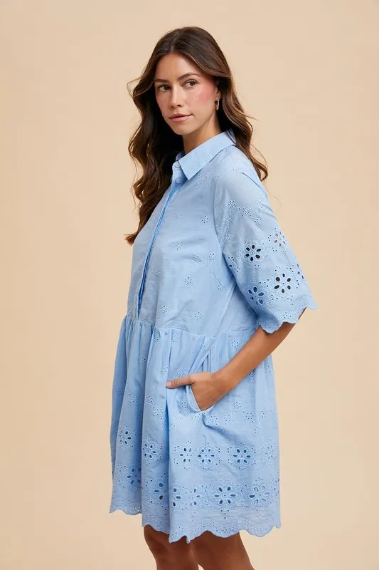 Embroidered-Scallop-Edge-Detail-Mini-Shirt-Dress-Sky-3