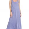 French Terry Twisted Strap Midi Dress - Marlin