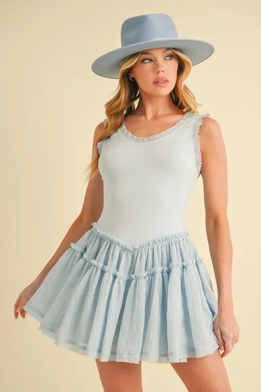Frill-Sleeveless-Drop-Waist-Mini-Dress-Sky-1