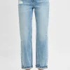 Full Size High Rise Ankle Boyfriend Distressed Jeans Plus Size - Light