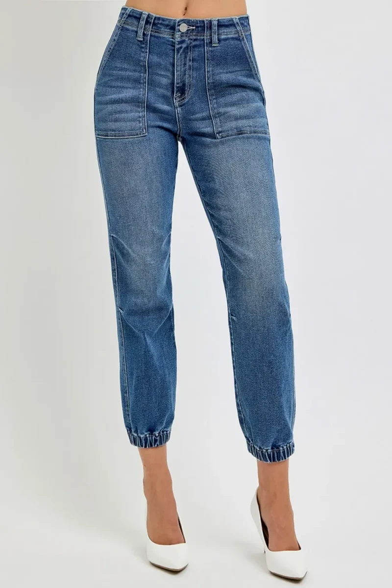 Full Size High Rise Ankle Jogger Jeans - Medium