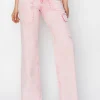 Full Size High Rise Cargo Pocket Jeans - Acid Pink