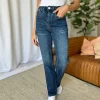 Full Size High Rise Straight Tummy Control Jeans -  Medium