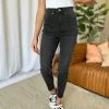 Full Size High Rise Tummy Control Skinny Jeans - Black