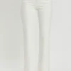 Full Size High Rise Tummy Control Straight Jeans - Cream