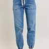 Full Size High Waist Denim Jogger Plus Size