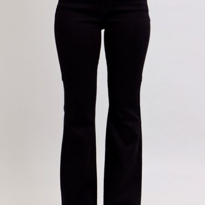 Full Size High Waist Star Seam Detail Flare Plus Size